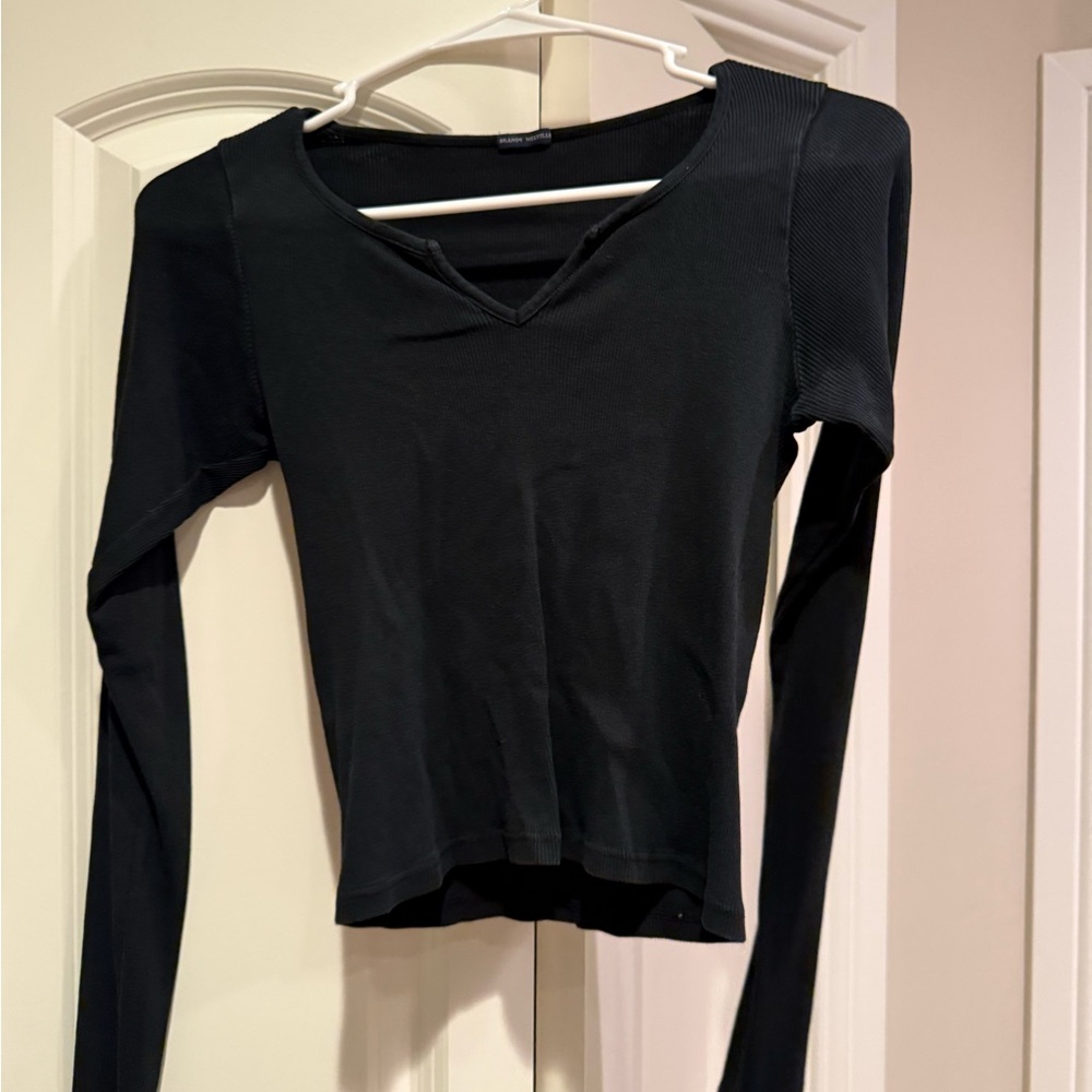 Brandy Melville Black Long Sleeve Top